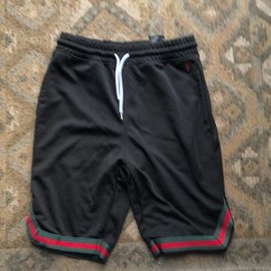 Great green red and black shorts